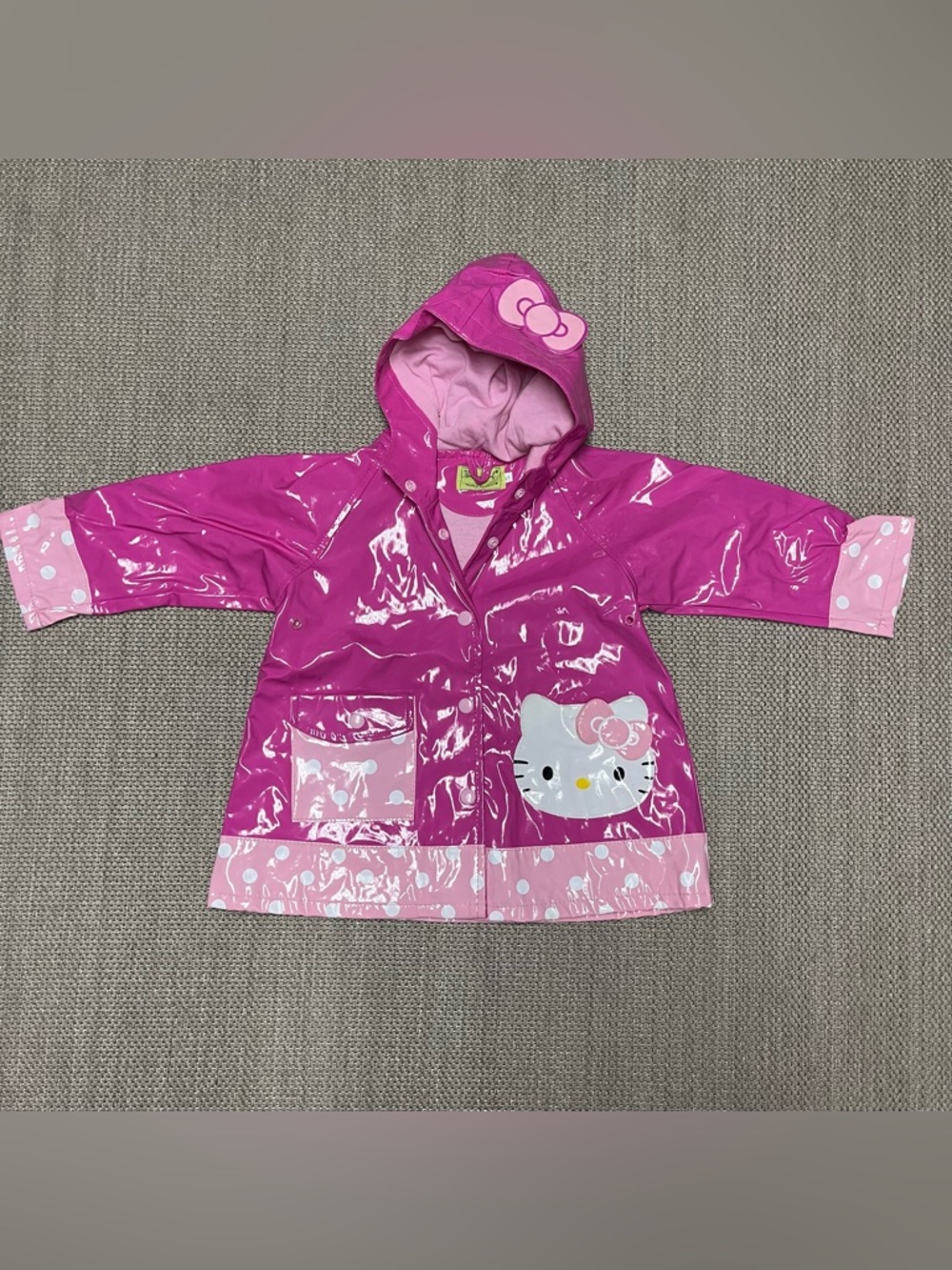 Western Chief Kids Pink Sanrio Hello Kitty Collab Toddler Girls Rain Jacket